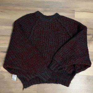 Burgundy and Navy Urban Outfitters Sweater